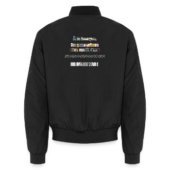 Passion du Métier Bancaire Collage - Bomber unisexe - noir - Dos - AI Model Male 185 light (185cm)