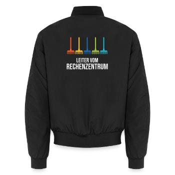 Leiter vom Rechenzentrum Gärtner Gärtnerin Garten - Unisex Bomberjacke - Schwarz - Hinten - AI Model Male 185 light (185cm)