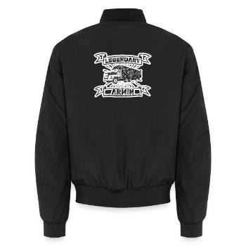 Armin als Brummi - Unisex Bomberjacke - Schwarz - Hinten - AI Model Male 185 light (185cm)