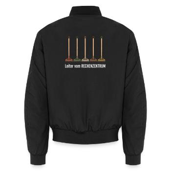 Rechenzentrum Gartenarbeit Landschftsgärtner - Unisex Bomberjacke - Schwarz - Hinten - AI Model Male 185 light (185cm)