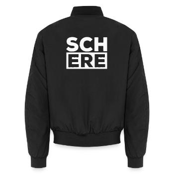 Schere – Mein Fehler! Jugendwort Gaming - Unisex Bomberjacke - Schwarz - Hinten - AI Model Male 185 light (185cm)