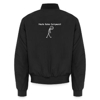 Heute keine Currywurst - Unisex Bomberjacke - Schwarz - Hinten - AI Model Male 185 light (185cm)