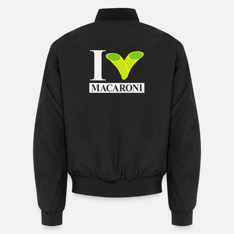 I love macaroni - Unisex Bomber Jacket - black
