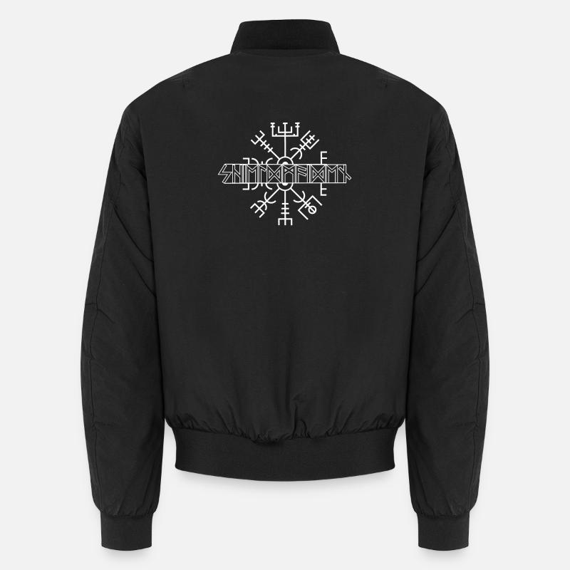 Nordische Runenringe Muster - Unisex Bomberjacke - Schwarz