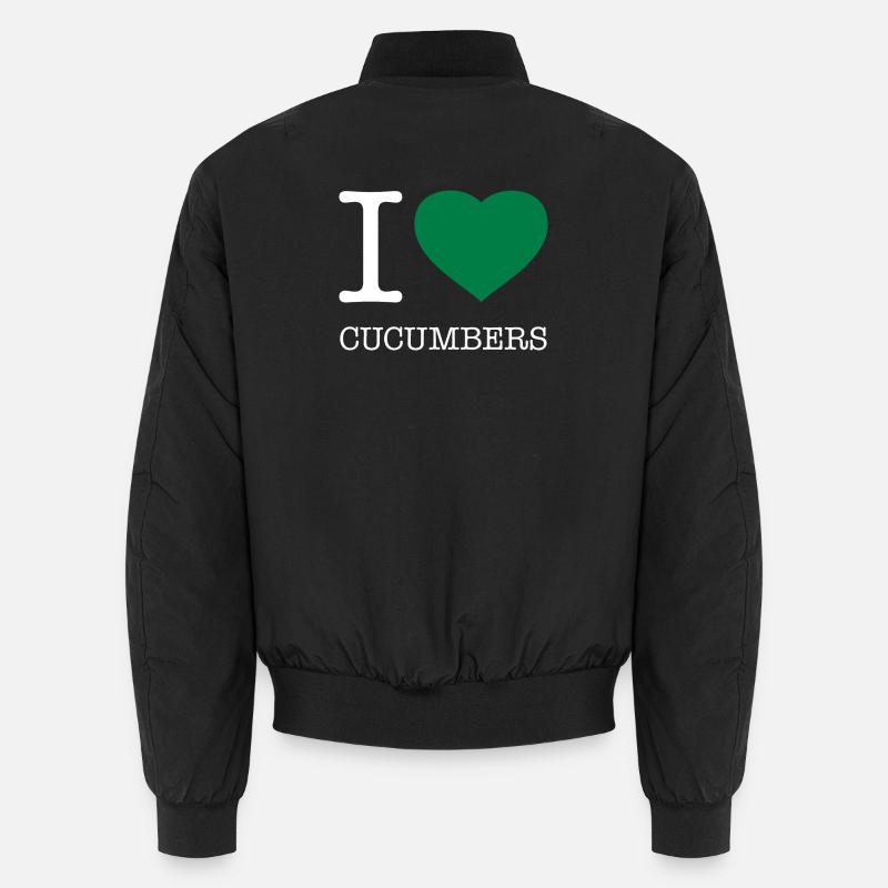 I LOVE CUCUMBERS Gurken - Unisex Bomber Jacket - black