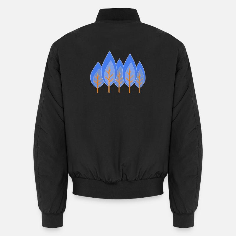 Trees - Unisex Bomber Jacket - black