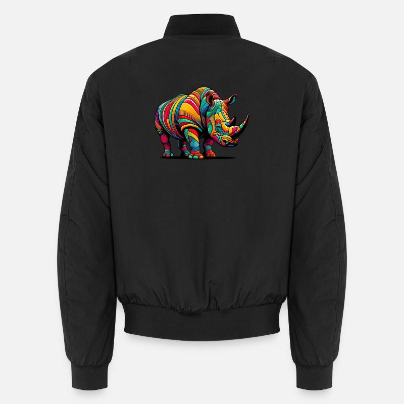 Rhinoceros - Unisex Bomber Jacket - black
