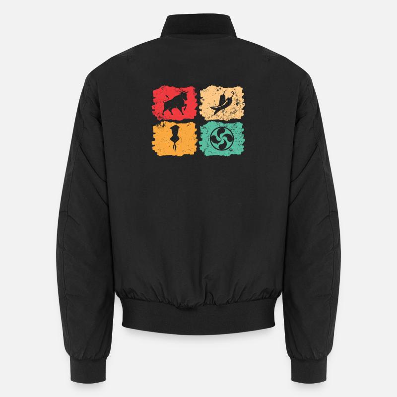 Vintage Baskenland – Solar Pulse Unisex Bomberjacke