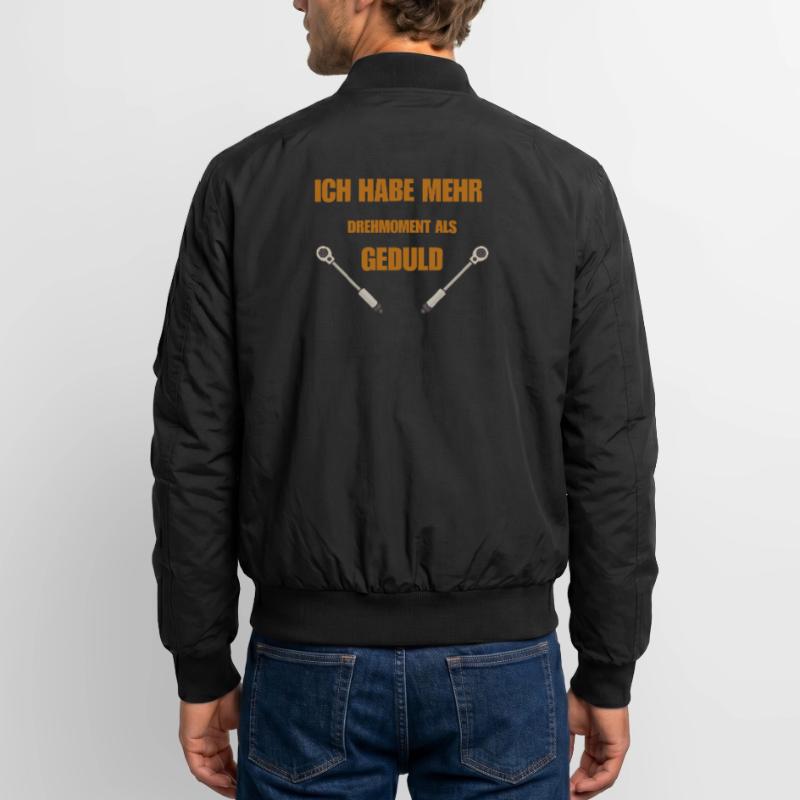 Drehmoment oder Geduld Unisex Bomberjacke