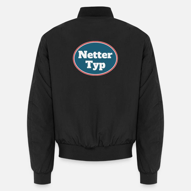 Nice guy - Unisex Bomber Jacket - black