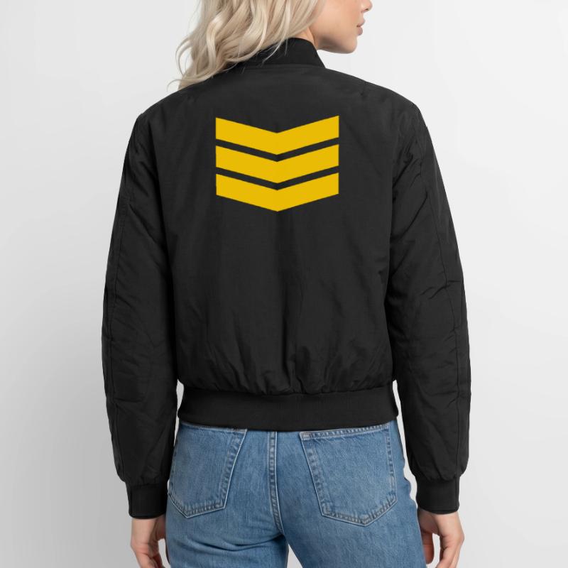 Chevron Stack Bold Pattern Unisex Bomber Jacket