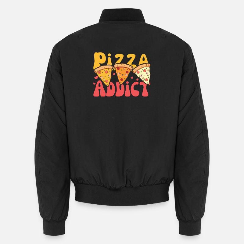 Pizza Addict à la pizza, pizzas Kawaii mignonnes, tranches de pizza sucrées Bomber unisexe