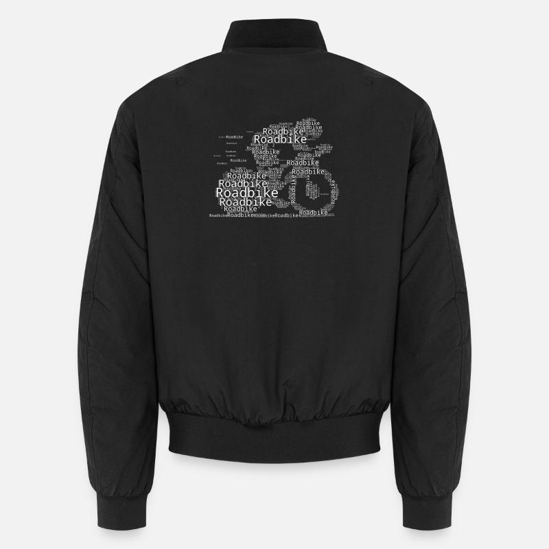 Clear road bike message - Unisex Bomber Jacket - black