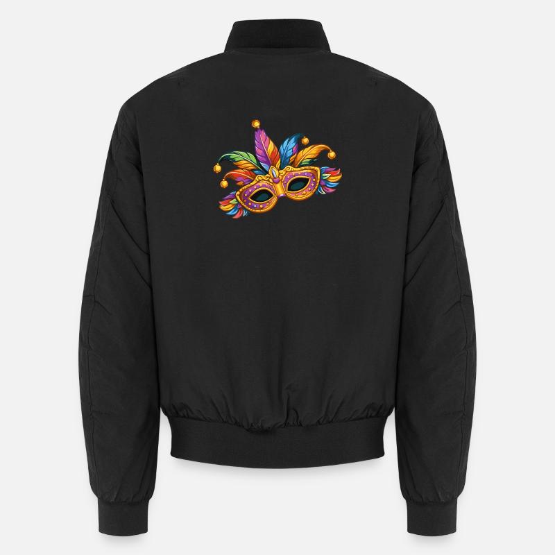Colourful carnival mask – elegant carnival motif Unisex Bomber Jacket