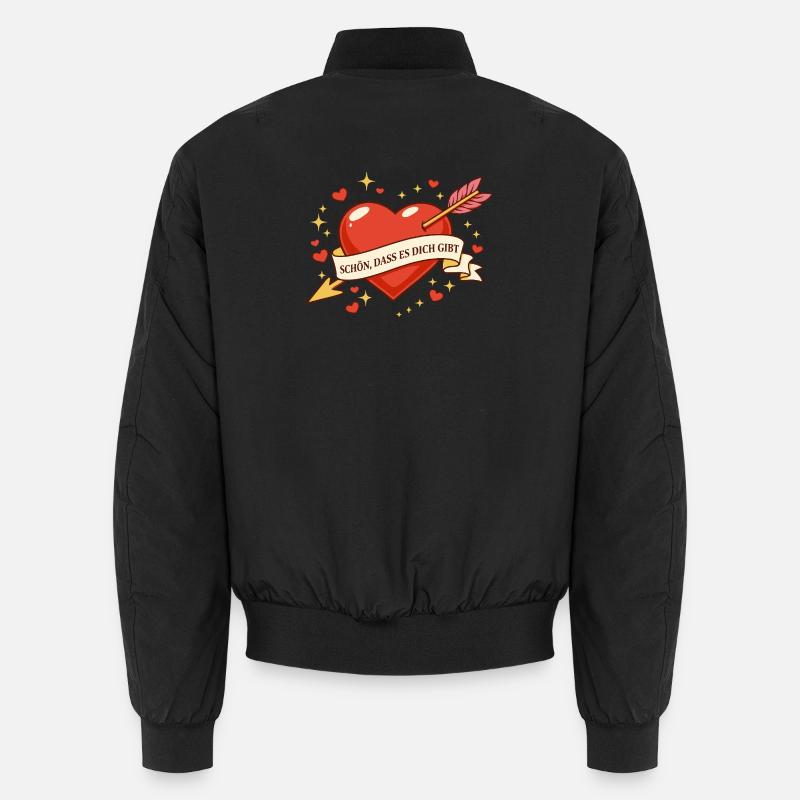 Heart with banner: It's nice that you exist Unisex Bomber Jacket