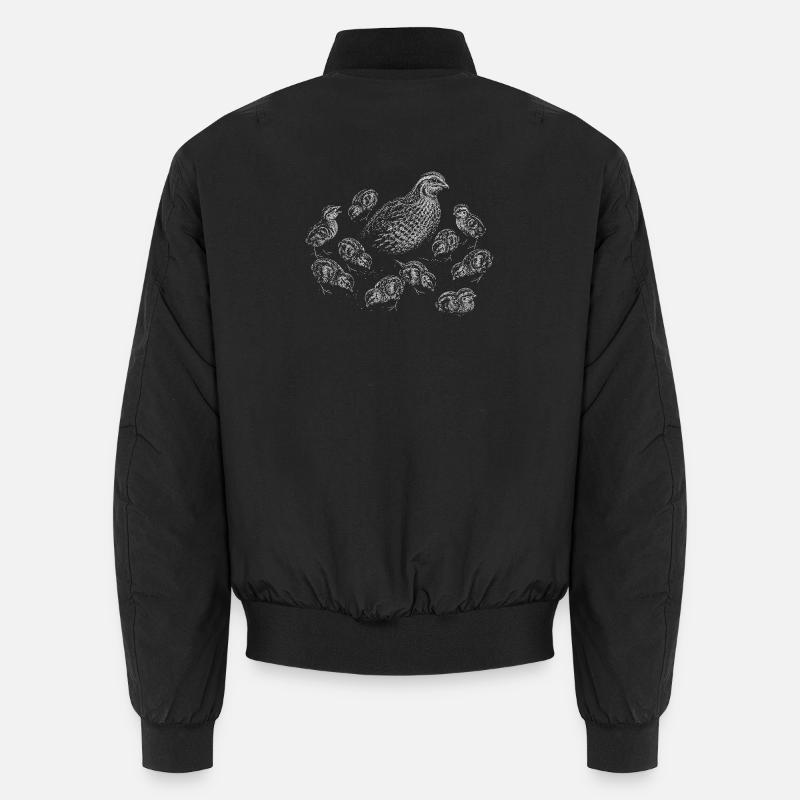 Quail - Unisex Bomber Jacket - black