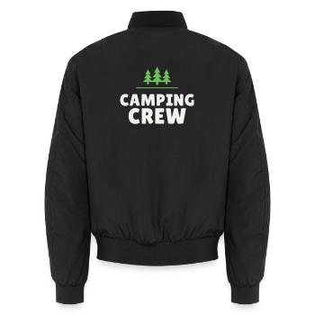 Équipe de camping Équipe Nature Camping Amis en plein air - Bomber unisexe - noir - Dos - AI Model Male 185 light (185cm)