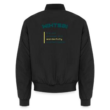 WIHTSAI | Merveilleusement imprévisible - Bomber unisexe - noir - Dos - AI Model Male 185 light (185cm)