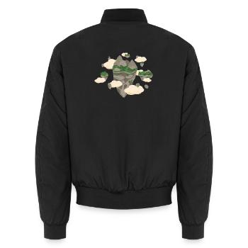 Schwimmende Inseln - Unisex Bomberjacke - Schwarz - Hinten - AI Model Male 185 light (185cm)