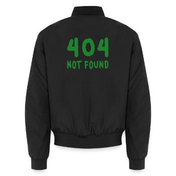 404 Error Not Found - Unisex Bomberjacke - Schwarz - Hinten - AI Model Male 185 light (185cm)