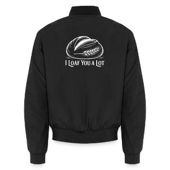 I Loaf You A Lot - Unisex Bomberjacke - Schwarz - Hinten - AI Model Male 185 light (185cm)