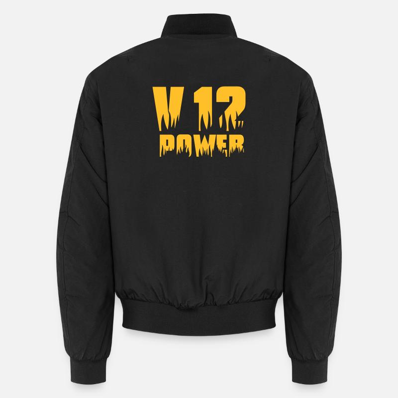 V12 POWER - Unisex Bomber Jacket - black