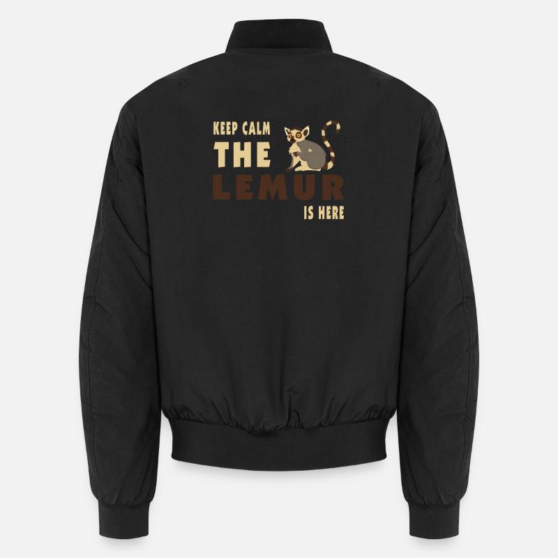 Keep Calm Lemur is here / Cadeau Bomber unisexe