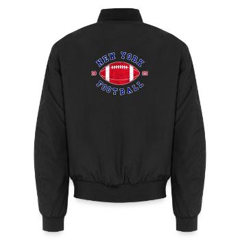 New York Football Vintage Emblem - Unisex Bomberjacke - Schwarz - Hinten - AI Model Male 185 light (185cm)