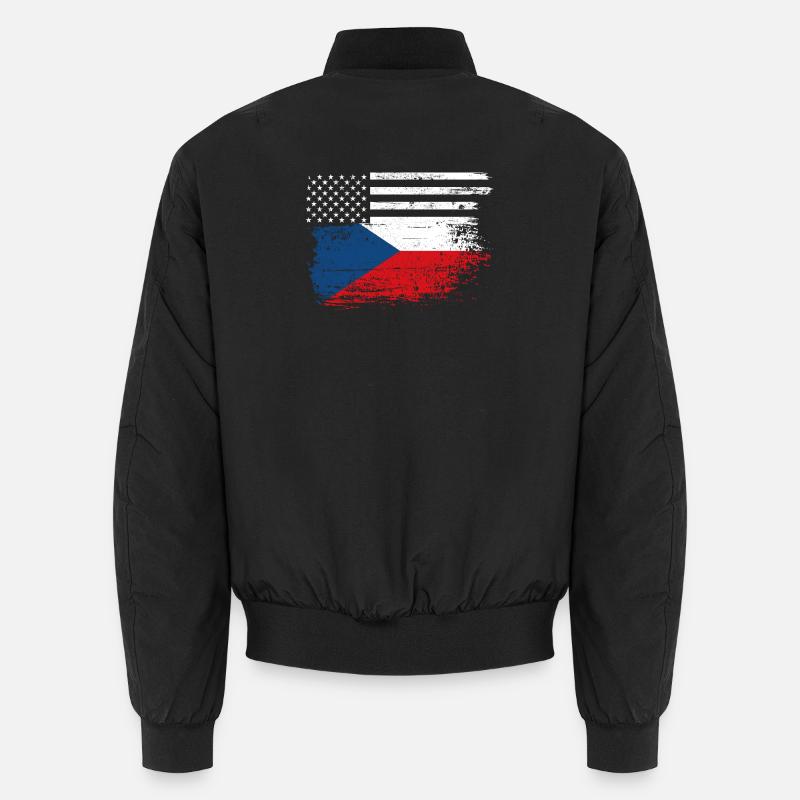 Drapeau Fusion US Tchèque Bomber unisexe