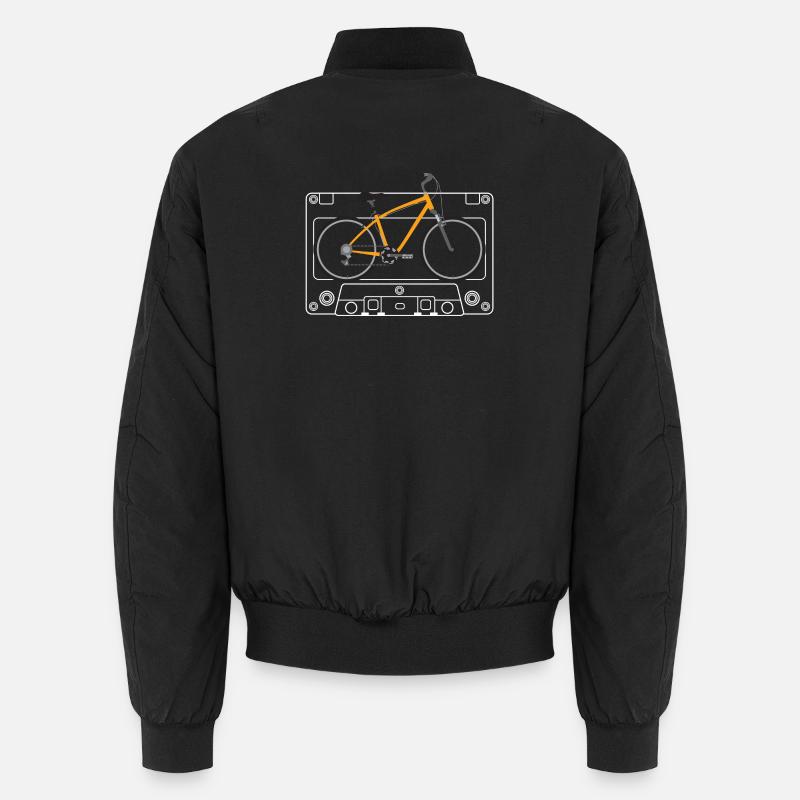 Dessin au trait de vélo orange Bomber unisexe