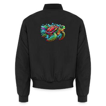 Tortue - Bomber unisexe - noir - Dos - AI Model Male 185 light (185cm)