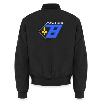 Yvelines - Unisex Bomberjacke - Schwarz - Hinten - AI Model Male 185 light (185cm)