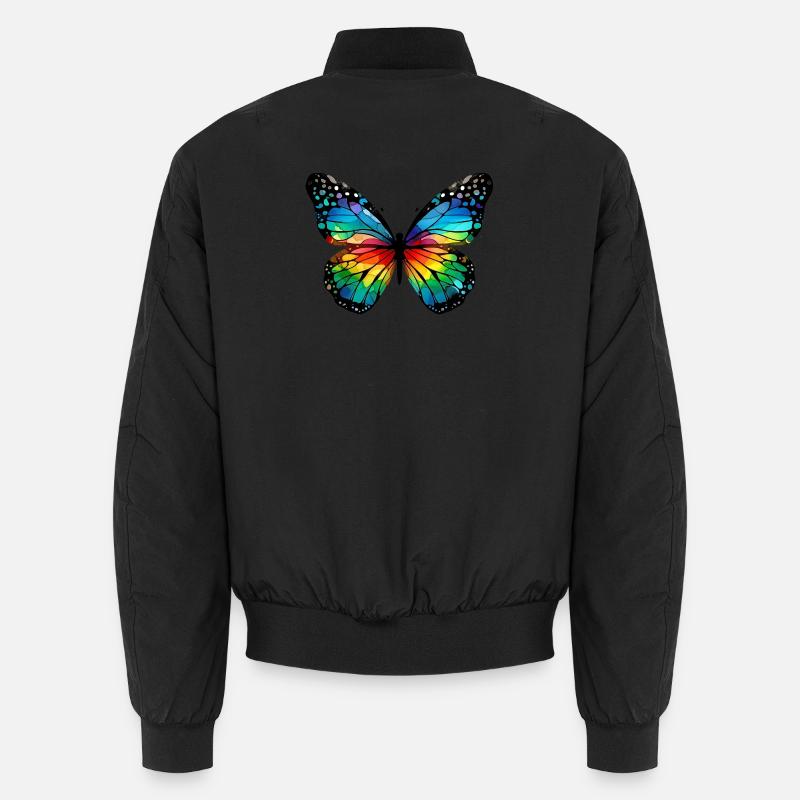 Schmetterling - Unisex Bomberjacke - Schwarz