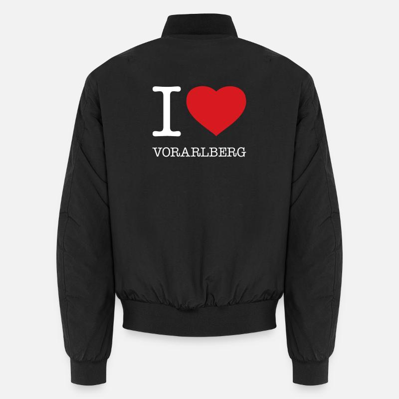 I LOVE VORARLBERG - Unisex Bomber Jacket - black