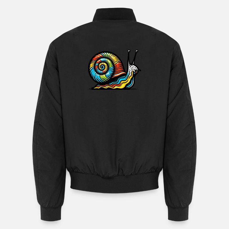 Snail - Unisex Bomber Jacket - black