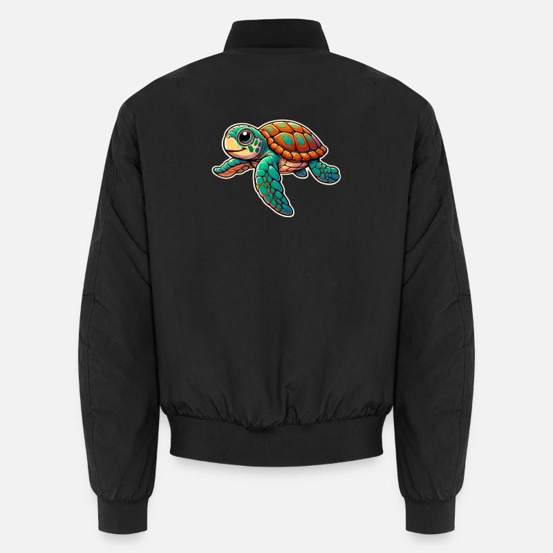 Schildkröte - Unisex Bomberjacke - Schwarz