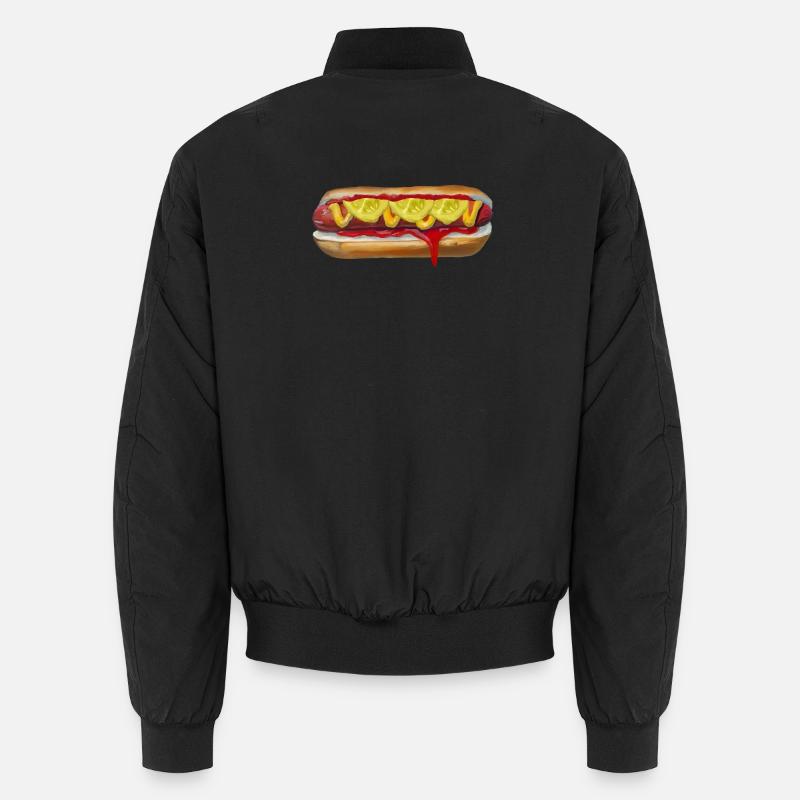 Farbexplosiver Hotdog Malerei Unisex Bomberjacke