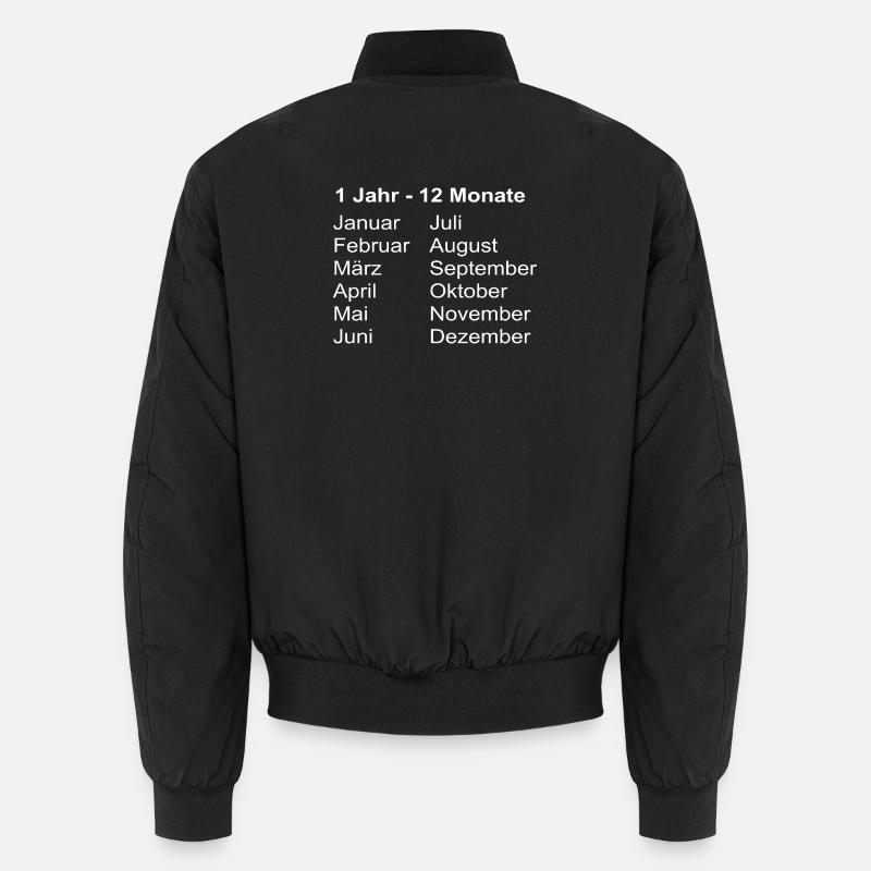 1Jahr 12 Monate Kalender Print Unisex Bomberjacke