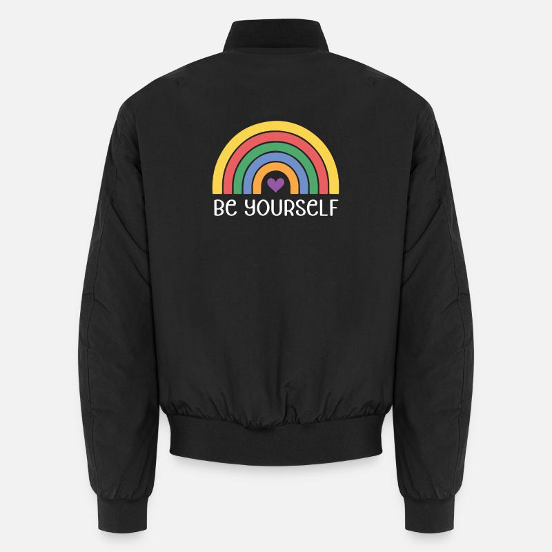LGBTQ Pride Month - Be Yourself - Unisex Bomber Jacket - black