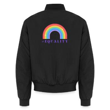 Mois de la fierté Égalité - Bomber unisexe - noir - Dos - AI Model Male 185 light (185cm)
