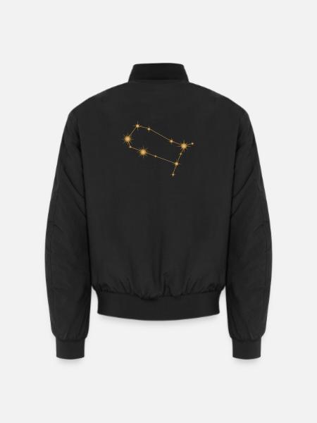 Sternbild Zwillinge Sternzeichen Sternzeichen Golden - Unisex Bomberjacke - Schwarz