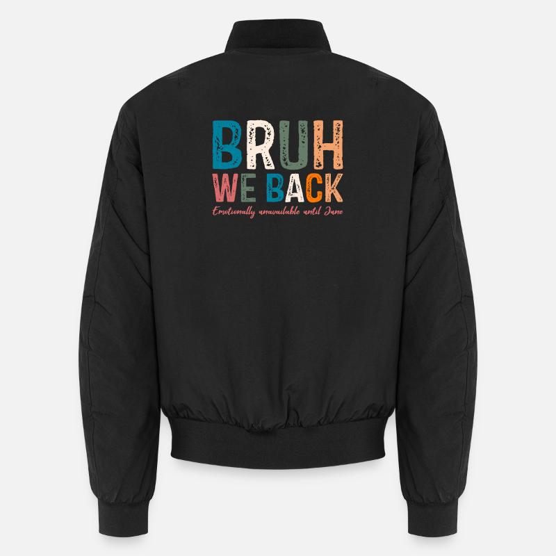 Whimsical Colourful Typography Design Unisex Bomber Jacket