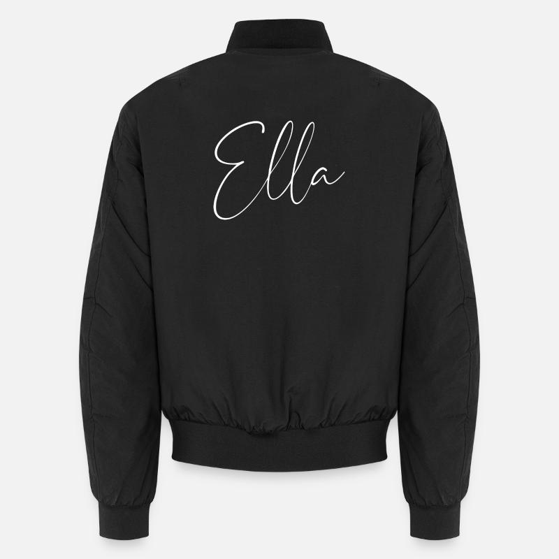 Ella / Handwriting Name Design (White) Unisex Bomber Jacket