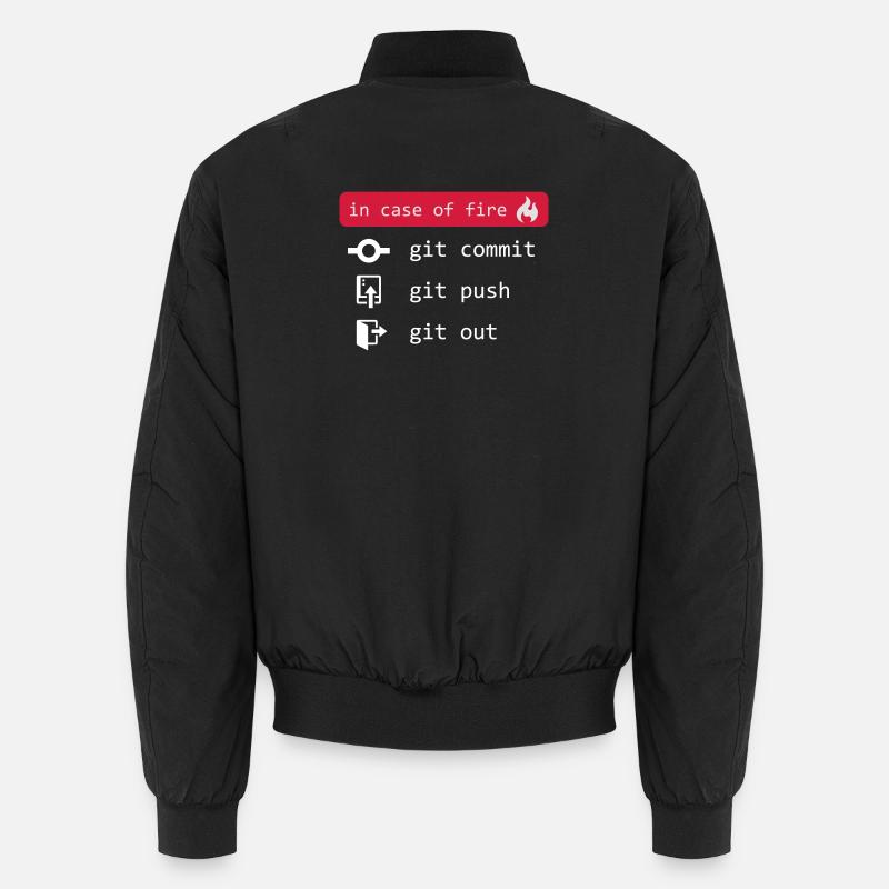 En cas d’incendie - git out - blanc Bomber unisexe