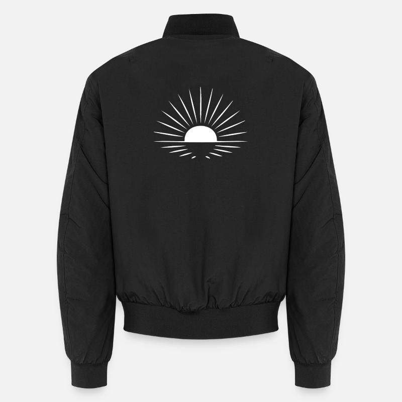 Sunrise Balance Minimalist Mindfulness Unisex Bomber Jacket