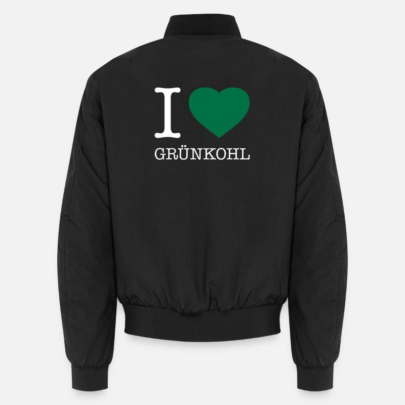 I love kale - Unisex Bomber Jacket - black