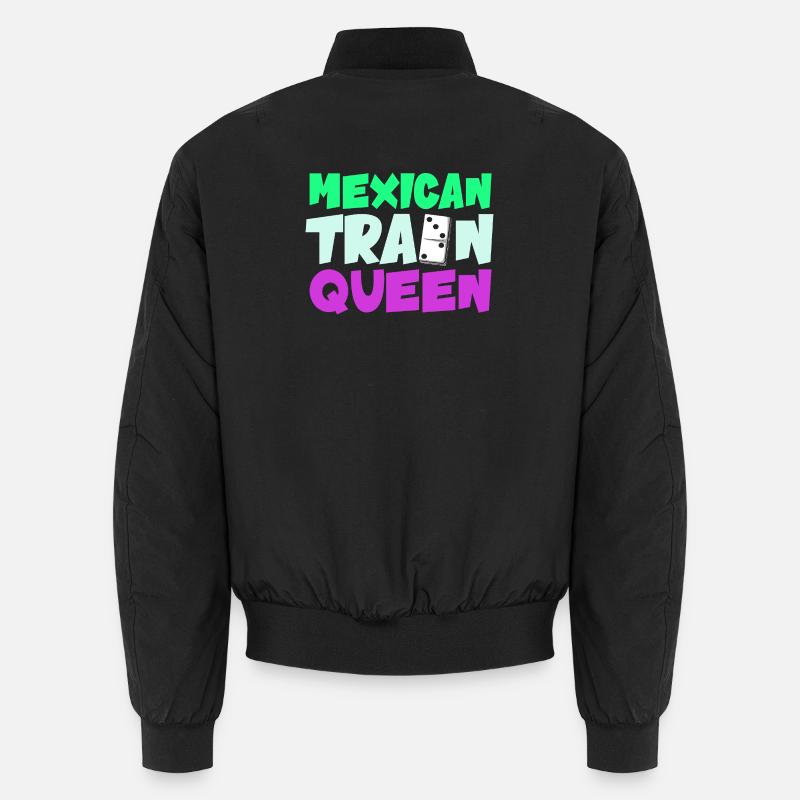 Mexican Train Domino - Unisex Bomber Jacket - black