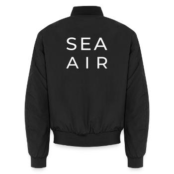 MEERLUFT - Unisex Bomberjacke - Schwarz - Hinten - AI Model Male 185 light (185cm)
