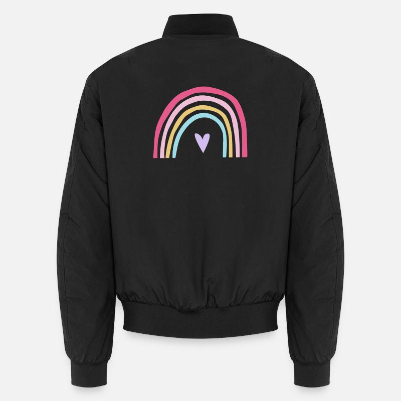 Regenbogen pastell rosa Lila Unisex Bomberjacke