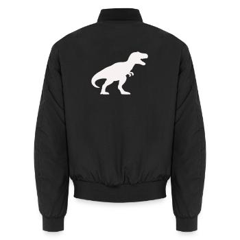 Dino Silhouette Tyrannosaurus Rex - Bomber unisexe - noir - Dos - AI Model Male 185 light (185cm)